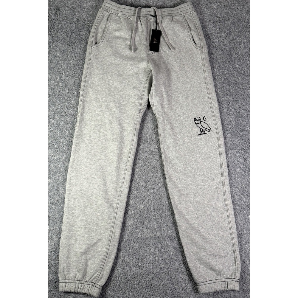 NWT OVO October's Very Own Drake Heather Grey Owl Men's XS Sweatpants Joggers